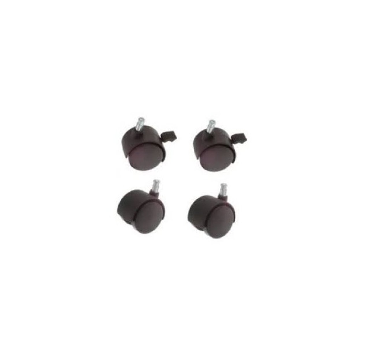 Set de 4 roulettes PVC pour lits bébé et parcs - Noir